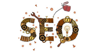 the word SEO made up of tools and gears