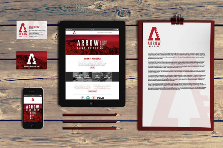Arrow Land Group branding and website by Hot Dog Marketing